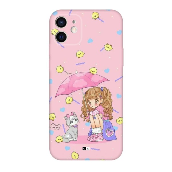 Girl With Cat Back Case for iPhone 12 Pro